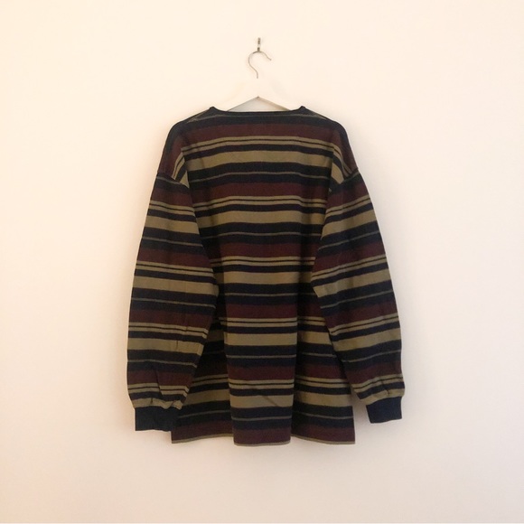 Eddie Bauer stripe henley top - Picture 2 of 3